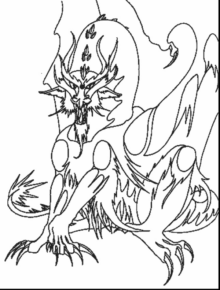 Disegno di dragone da stampare e colorare 96