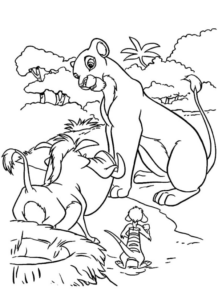 Disegno di Re Leone da stampare e colorare 164