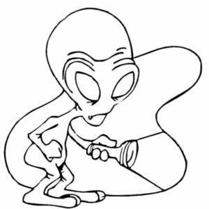 Disegno di alieno da stampare e colorare 37