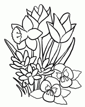 Disegno di fiore da stampare e colorare 118