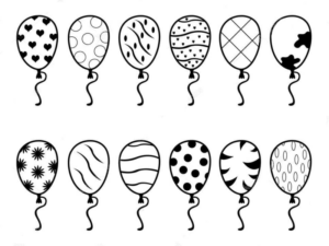 Disegno di palloncino da stampare e colorare 7