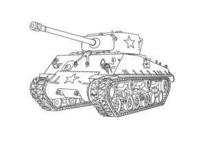 Disegno di carro armato da stampare e colorare 27