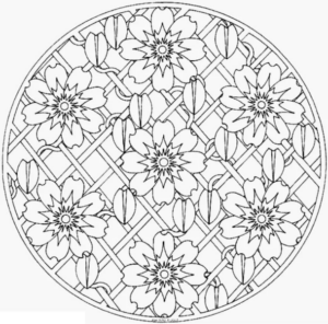 Disegno di mandala da stampare e colorare 1089
