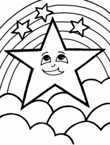 Disegno di stella da stampare e colorare 2