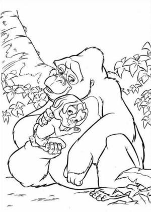 Disegno di Tarzan da stampare e colorare 16