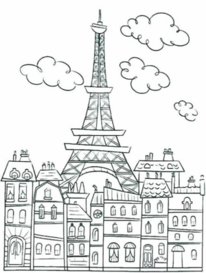 Disegno di monumento famoso da stampare e colorare 46