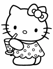Disegno di Hello Kitty da stampare e colorare 200
