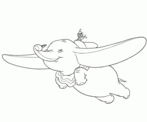 Disegno di Dumbo da stampare e colorare 7