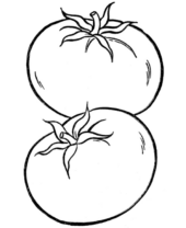 Disegni di Pomodori da colorare