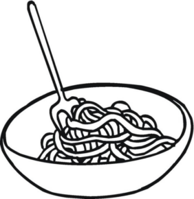 Disegno di pasto da stampare e colorare 3
