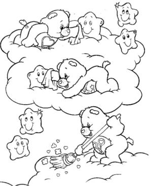 Disegno di Orsetti del cuore da stampare e colorare 6