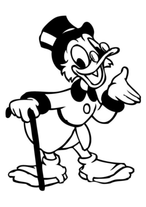 Disegno di Zio Paperone da stampare e colorare 11