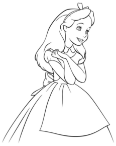 Disegno di Alice nel paese delle meraviglie da stampare e colorare 45