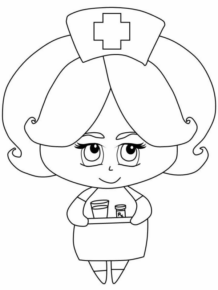 Disegno di infermiere da stampare e colorare 17