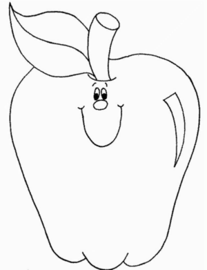Disegno di mela da stampare e colorare 84