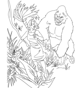 Disegno di King Kong da stampare e colorare 5