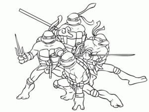 Disegno di Tartarughe Ninja da stampare e colorare 21