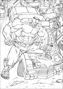 Disegno di Hulk da stampare e colorare 42