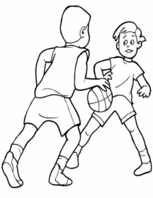 Disegno di basket da stampare e colorare 23