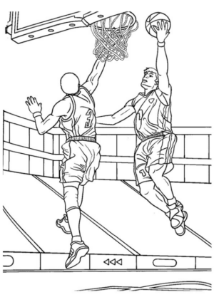 Disegno di basket da stampare e colorare 36