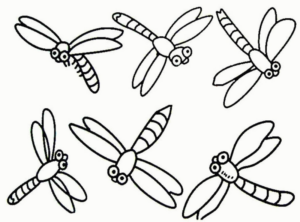 Disegno di libellula da stampare e colorare 26