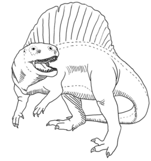 Disegno di Spinosauro da stampare e colorare 6