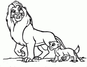 Disegno di Re Leone da stampare e colorare 28