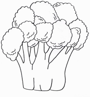 Disegno di broccolo da stampare e colorare 8