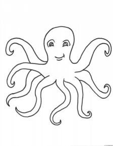 Disegno di polpo da stampare e colorare 34