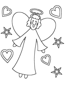 Disegno di angelo da stampare e colorare 21
