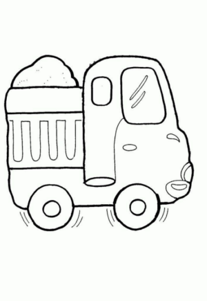 Disegno di mezzo da lavoro da stampare e colorare 104