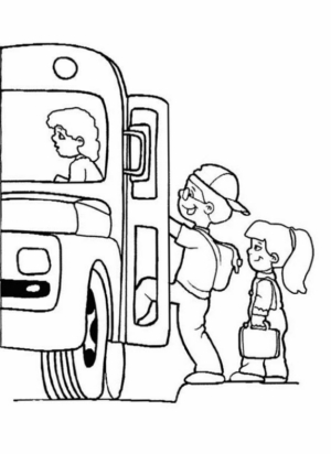 Disegno di scuolabus da stampare e colorare 23