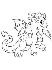 Disegno di dragone da stampare e colorare 142