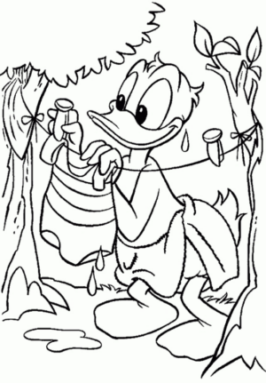 Disegno di Paperino da stampare e colorare 36