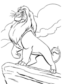 Disegno di Re Leone da stampare e colorare 192