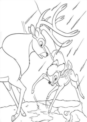 Disegno di Bambi da stampare e colorare 29