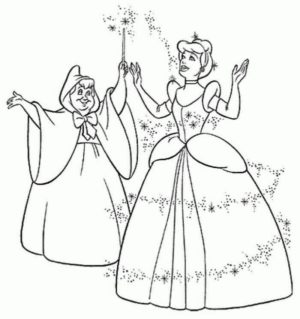 Disegno di Cenerentola da stampare e colorare 113