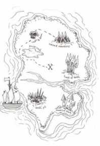 Disegno di mappa del tesoro da stampare e colorare 4