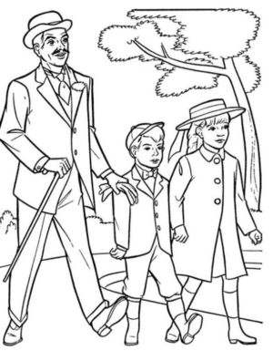 Disegno di Mary Poppins da stampare e colorare 10