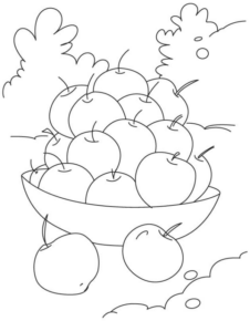 Disegno di mela da stampare e colorare 23