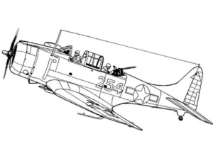 Disegno di aereo militare da stampare e colorare 29