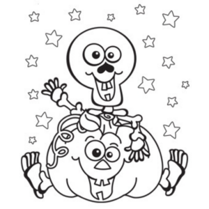 Disegno di zucca di Halloween da stampare e colorare 117