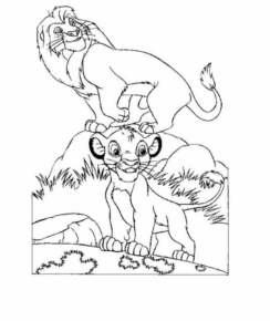 Disegno di Re Leone da stampare e colorare 253