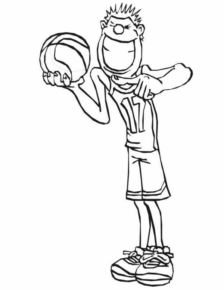 Disegno di basket da stampare e colorare 24