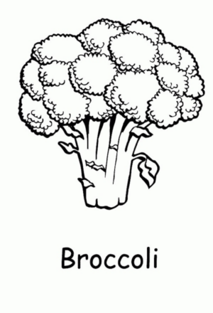 Disegno di broccolo da stampare e colorare 6
