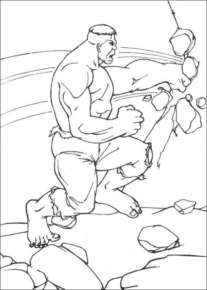 Disegno di Hulk da stampare e colorare 17