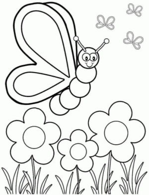 Disegno di farfalla da stampare e colorare 55