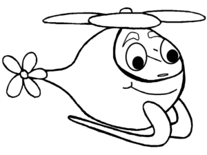 Disegno di elicottero da stampare e colorare 41