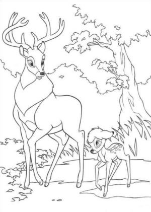 Disegno di Bambi da stampare e colorare 50