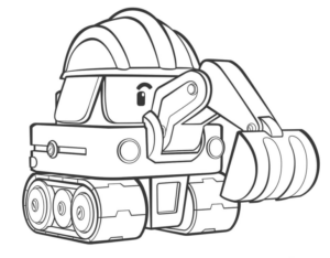 Disegno di Robocar da stampare e colorare 6
